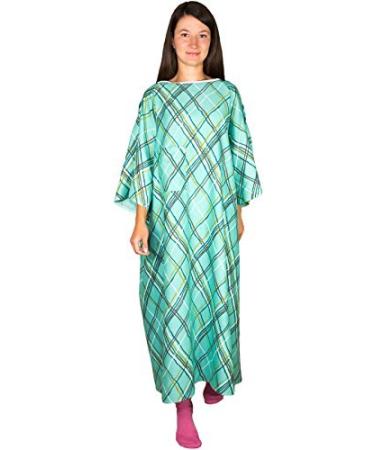 Green IV Hospital Gown/IV Hospital Patient Gown with Telemetry Pocket - Unisex - Fits Up to 3XL