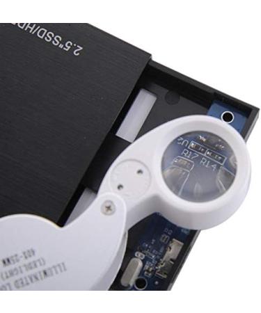 Magnifier Mini 40X Jewelers Power Magnifier Loupe Magnifier Eyes Jewelry Shop Silver LED Lights Folding Magnifier Jeweler Magnifier - Buy Online on GoSupps.com