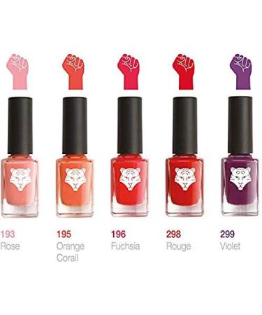 Vegan & Natural Nail Lacquer - Coral Orange 195 Seize the Moment - Natural & Plant-based Ingredients - Shine & Long-Lasting Wear - ALL TIGERS - Buy Online on GoSupps.com