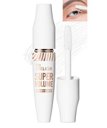White Mascara Base (Eyelash Kit) Super Curly and Thick Waterproof and Smudge-Proof Long-Lasting Charming and Voluminous Eyelashes