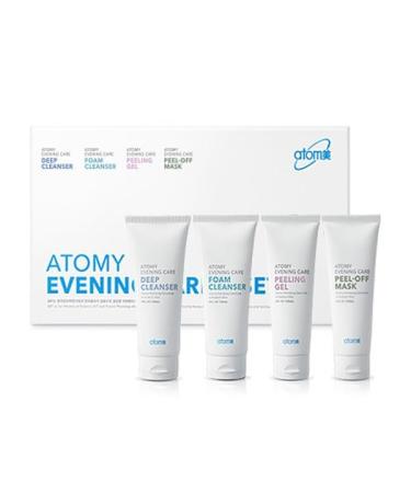 Korea Evening Care 4 Set (Foam Cleanser Peeling Gel Peel-Off Mask Deep Cleanser)