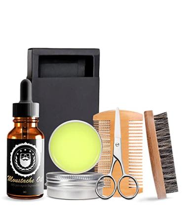 Men Beard Growth Oil Essential Beard Care Oil Growing Liquid Nourishing Soft Light Beard Care Oil 5Pcs/Set