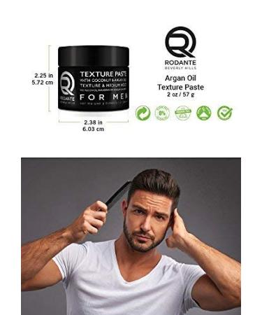 Rodante Beverly Hills Mens Hair Paste Matte Pomade | Medium Hold | Coconut & Argan Oil Clay Cream | Alcohol & Paraben Free | 2 oz - Buy Online on GoSupps.com