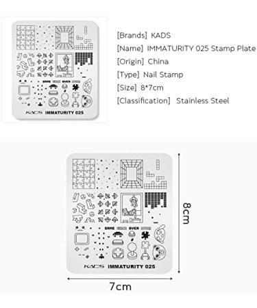 Kad's Nail Art Stamp Template IM025 - Cute DIY Design for Manicure | Picture Plate & Stamp Plate for Nail Art | International Shipping Available - Buy Online on GoSupps.com
