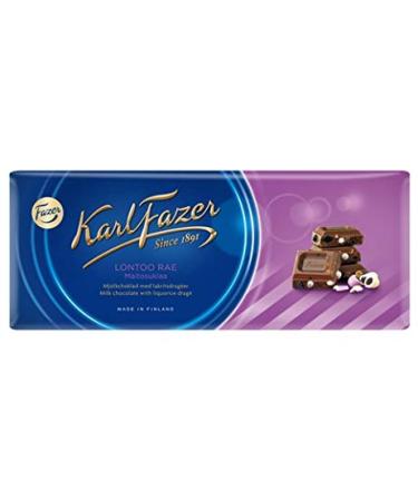 Fazer KarlFazer Liquorice drage in milk Chocolat 10 barres of 200g