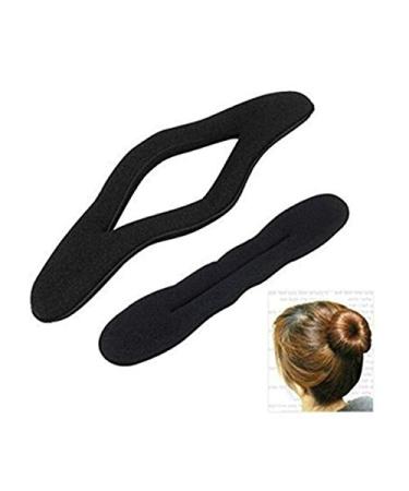 4-Piece Magical Hair Knot Aid Set - Black Foam Sponge Duttband Styling Tools for Women & Girls - DIY Hair Accessories - Buy Online on GoSupps.com