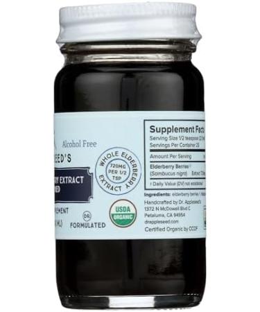 Dr. Appleseed's Organic Black Elderberry Extract Unsweetened Max Strength 11,000mg Kids + Adults Daily Immune Support Doctor- Formulated Science-Backed Pure Vegan 24 Day Supply 2 Fl Oz - Buy Online on GoSupps.com