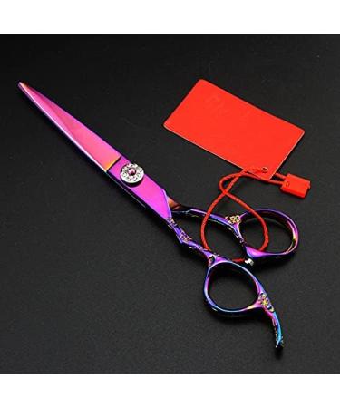 Professional Left-Handed Purple Rose Hair Cutting Scissors Set - 6 Inch Barber Shears for Thinning & Hairdressing - Buy Online on GoSupps.com