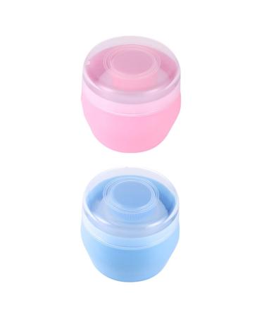 BIUDECO 2 Sets Body Powder Bottle Bulk Powder Bottle Compact Powder Puff Box For Child Makeup Powder Puff For Baby Powder For Baby Powder
