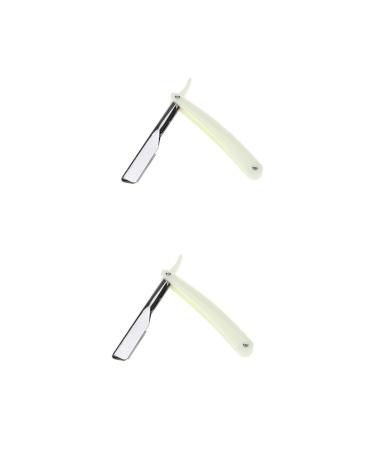 Beavorty 4 pieces barber razor for razor Maquina de afeitar m quina de afeitar para hombre afeitadora de barba para hombre man white straight blade hand painted