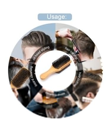 Premium Double-Sided Beard Brush for Men - Multifunctional Face Hair & Grooming Tool - Buy Online on GoSupps.com