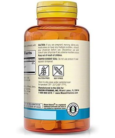 Mason Natural Magnesium Gluconate 550mg - Supports Heart Health & Nervous System, Muscle Function & Blood Pressure - 100 Tablets x 3 Pack - Buy Online on GoSupps.com