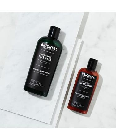 Brickell Men's Daily Face Care Routine II - Charcoal Face Wash and Moisturizer Set | Natural & Organic | Unscented | Skincare Gift - Buy Online on GoSupps.com