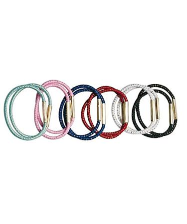 Hair tie set 12 pieces small narrow 6 different colors for many hairstyles.