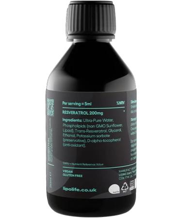 Lipolife LLR1 Liposomal Resveratrol 240ml - Advanced Nutrient Delivery - Buy Online on GoSupps.com