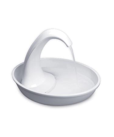 Pioneer Pet Swan Pet Drinking Fountain: 80oz Water Capacity (White Plastic) (3075)