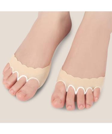 FRCOLOR 2 Pairs Women's Five Toe Socks - Invisible Open Toe Liner for Sandals & Heels - Comfort Forefoot Pads - Buy Online on GoSupps.com