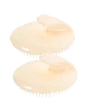Plafope 2 pieces Shampoo comb Learning Kamm Broad tooth shampoo scalp massage device Shampoo brush and scalp peeling silicone hair brush scalp massage brush silicone hair