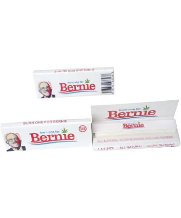 Burn One for Bernie 1 1/4sized White Rice Rolling Papers - Buy Online on GoSupps.com