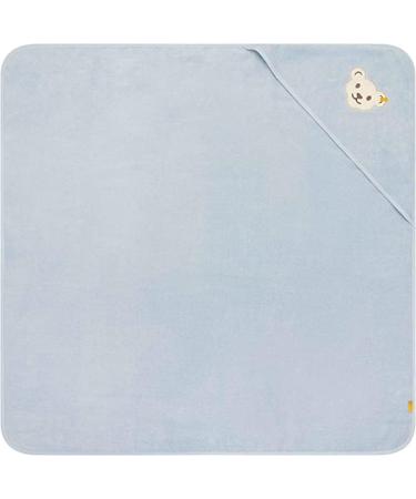 Lalalo Steiff Hooded Bath Towel for Kids - Custom Embroidered Baby Towel 100x100 cm Blue Terry Towel - Perfect for Babies & Children - Buy Online on GoSupps.com