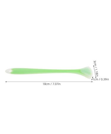 Beavorty Tongue Scraper - Silicone Double-Sided Tongue Brush for Adults & Kids | Fight Bad Breath | Light Green - Buy Online on GoSupps.com