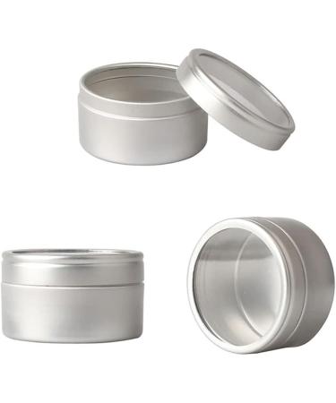 Zeoabsy 50 Pack 20ml Silver Aluminum Cans - Empty Round Tins with Viewing Window for DIY Ointments Creams Candles & Cosmetics - Buy Online on GoSupps.com
