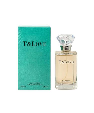 T & Love Perfume for Women (Inspired by Tifany) 3.4oz/100ml Edp Natural Spray Long Lasting T & Love 3.04 Fl Oz (Pack of 1)