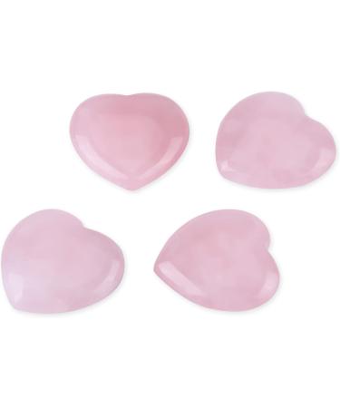 Lot de 4 pierres de gu rison en quartz rose sculpt en forme de c ur - Pierre de gu rison semi-pr cieuse - Buy Online on GoSupps.com