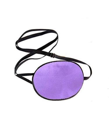 1PCS Kid's Size Pure Silk Eye Patch Strabismus Correction Amblyopia Obscure Astigmatism Training Adjustable Eye Patch Eye Protector with Buckle Portable Eye Patch Strabismus For Children (Purple)