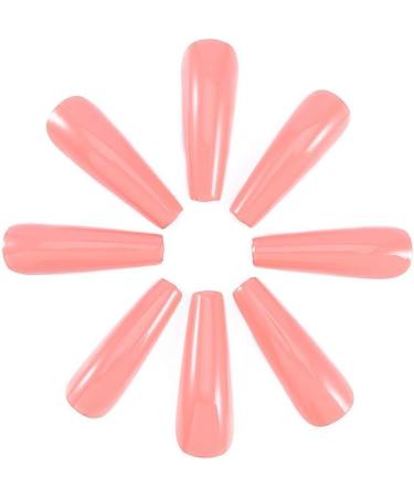 Coffin False Nails Long Fake Nails Ballerina Acrylic Press on Nails Full Cover Stick on Nails 24pcs for Women and Girls With solid glue nail lamp (Color : Orange Size : Free size) 1 count (Pack of 1) Orange - Buy Online on GoSupps.com