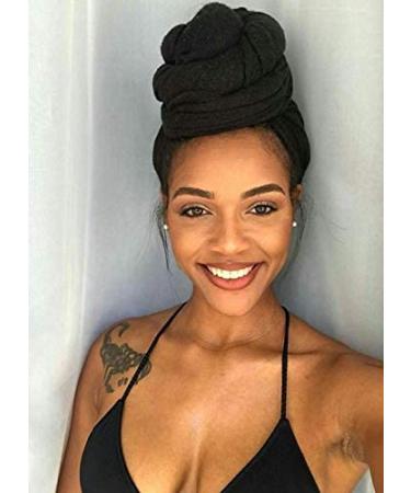 Youme Stretch Jersey Turban Head Wrap for Women - Soft, Breathable Scarf in Black, Navy Blue, Red - Buy Online on GoSupps.com