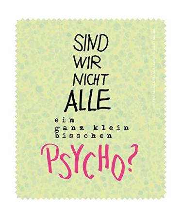 Funny motif glasses cleaning cloth "Psycho" by Rannenberg & Friends