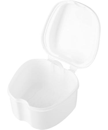 False Teeth Container | Denture Storage Box with Filter Sieve | White Dental Device for Safe Storage - Buy Online on GoSupps.com