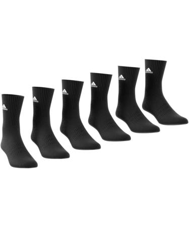 Buy adidas Unisex Cushioned Sportswear Crew Socks - 6 Pairs (19-21) | Black-White | International Shipping - Buy Online on GoSupps.com