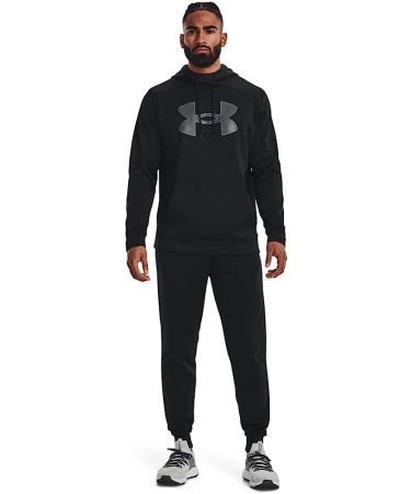 Under Armour Men's Big Logo Armourfleece Hoodie - Black/Pitch Gray - Size Large - Buy Online on GoSupps.com