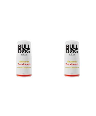 Bulldog Skincare Lemon and Bergamot Roll On Natural Deodorant 75 ml (Pack of 2) Lemon and Bergamot 1 count (Pack of 2)
