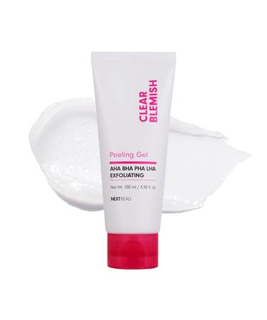 Clear Blemish Peeling Gel 3.38 fl.oz. AHA/BHA Facial Scrub & Face Exfoliator Scrub Dead Skin Cell Remover For All Skin Types