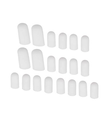 Toe Cushion Tube ANGGREK 10 Pairs Toe Cap Silicone Adjustable Pain Relief Toe Protector for Ingrown Toenail Callus Corns Protect Toe from Rubbing and Other Painful Toe Problems