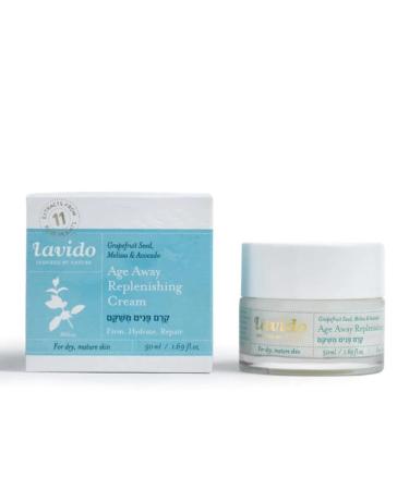 Lavido - Natural Age Away Replenishing Facial Cream | Firm Hydrate + Repair Dry Mature Skin (1.69 oz | 50 ml)