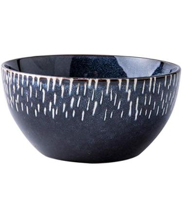 Bowl Snack Dip Bowls Dishware Household Ceramic Bowl Nordic Personality Bowl Creative Blue Rice Bowl 5 Inch Kiln Glazed Retro Tableware Compatible with Kitchen Restaurant Gifts