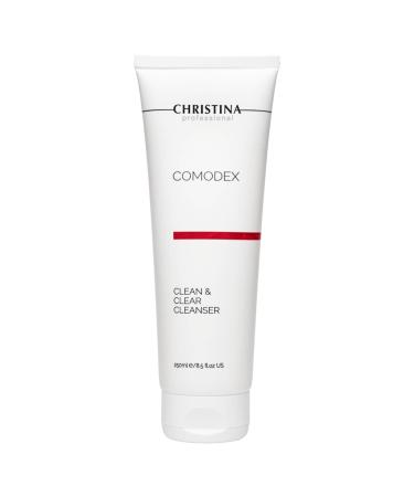 Christina - Comodex Clean & Clear Face Wash Gentle Facial Cleanser for Oily & Combination Skin Removes Makeup & Impurities Hydrating Foaming Gel Cleanser with Citric Acid & Lycopene 250ml