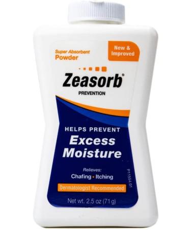 Zeasorb Excess Moisture 2.5 Oz - Pack of 2 | Absorbent Powder for Moisture Control - Buy Online on GoSupps.com