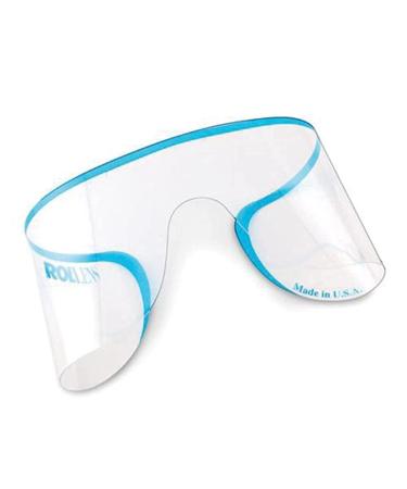 Rollens Roll-up Disposable Dental Eye Shield Safety Glasses | One-Size Fits All Lightweight Easy to Use Protection | Diamond Clear | Pack of 25
