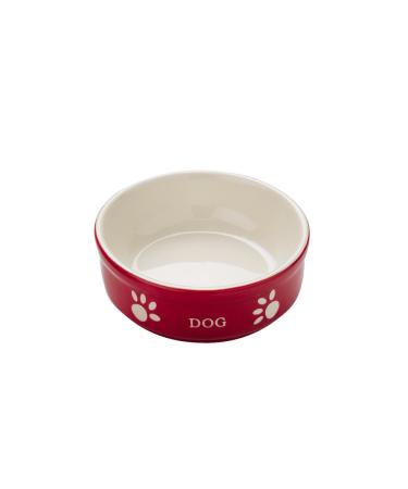 Nobby Dog Ceramic Bowl Dog 13.5 x 13.5 x 5 cm Red/ Beige Red/Beige 13.5 x 13.5 x 5 cm