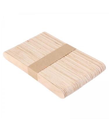 perfk 2x 50 Wooden Wax Sticks Small Wax Spatula for Hair Removal Nose Salon Supplies Rounded End