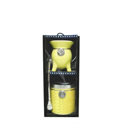 Set Eco Leather Yerba Mate Kit Gourd Bombilla Box All Accesories to Drink
