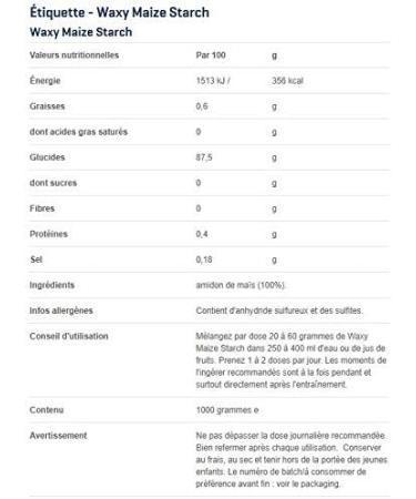 Body Fit Body & Fit Waxy Maize Starch Corn Starch Mass Gainer Carbohydrates 1000 Grams - Buy Online on GoSupps.com