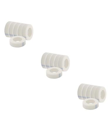 Beaupretty 18 Rolls eyelash tape for lash extensions adhesive eyelash tape lash extension supplies Fabric Lash Tape eyelash tape holder makeup eyelash tape clear tape punch hole Pads white