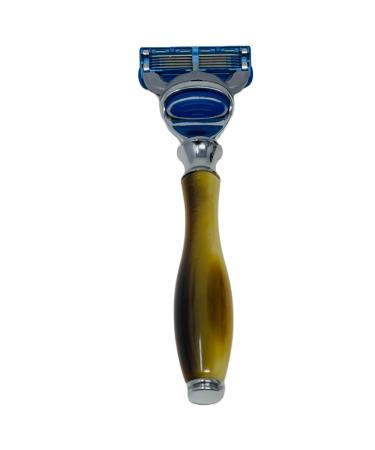 G.B.S 5 Blade Razor with Classic Horn Handle Christmas Gift Stocking Stuffer For Men