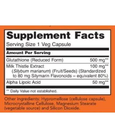 Now Foods Glutathione 500mg - 60 Vegan Capsules | Boost Immune Support & Detox - International Shipping - Buy Online on GoSupps.com